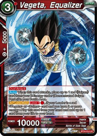Vegeta, Equalizer (BT24-014) - Beyond Generations Foil