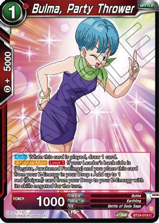 Bulma, Party Thrower (BT24-019) - Beyond Generations