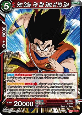 Son Goku, For the Sake of His Son (BT24-008) - Beyond Generations