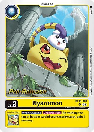 Nyaromon (BT15-003) - Exceed Apocalypse Pre-Release Cards Foil