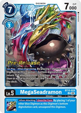 MegaSeadramon (BT15-029) - Exceed Apocalypse Pre-Release Cards Foil