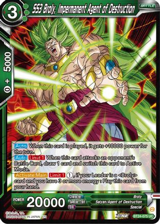 SS3 Broly, Impermanent Agent of Destruction (BT24-075) - Beyond Generations