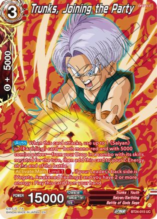 Trunks, Joining the Party (Collector Booster Silver) (BT24-015) - Beyond Generations Foil
