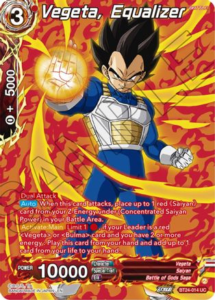 Vegeta, Equalizer (Collector Booster Silver) (BT24-014) - Beyond Generations Foil