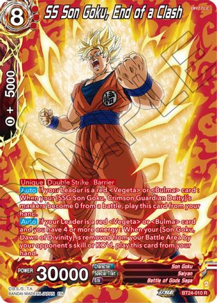 SS Son Goku, End of a Clash (Collector Booster Silver) (BT24-010) - Beyond Generations Foil