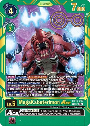 MegaKabuterimon ACE (Special Rare) (BT15-049) - Exceed Apocalypse Foil