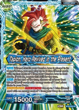Tapion // Tapion, Hero Revived in the Present (BT24-025) - Beyond Generations