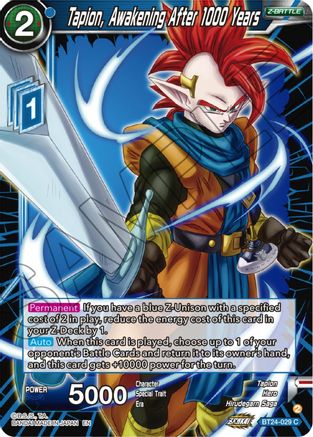 Tapion, Awakening After 1000 Years (BT24-029) - Beyond Generations
