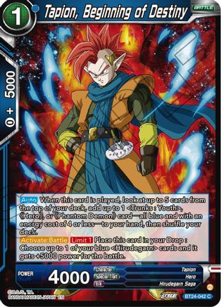 Tapion, Beginning of Destiny (BT24-042) - Beyond Generations