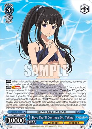 Days That'll Continue On, Takina (LRC/W105-E068 RR) - Lycoris Recoil