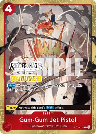 Gum-Gum Jet Pistol (Offline Regional 2024) [Winner] (ST01-015) - One Piece Promotion Cards Foil
