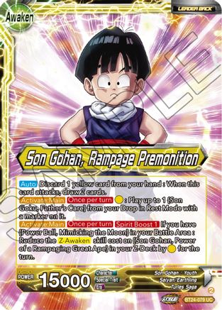 Son Gohan // Son Gohan, Rampage Premonition (BT24-079) - Beyond Generations