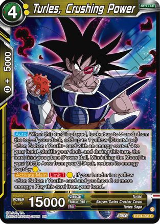 Turles, Crushing Power (BT24-098) - Beyond Generations