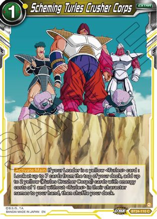 Scheming Turles Crusher Corps (BT24-110) - Beyond Generations Foil