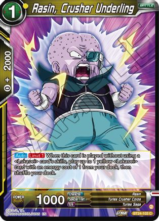 Rasin, Crusher Underling (BT24-103) - Beyond Generations Foil