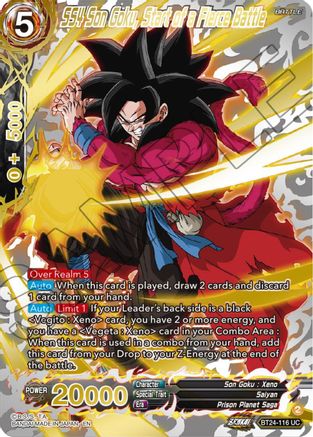 SS4 Son Goku, Start of a Fierce Battle (Collector Booster Gold) (BT24-116) - Beyond Generations Foil