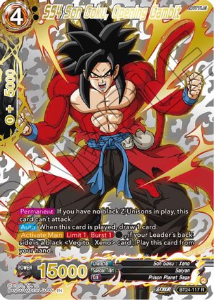 SS4 Son Goku, Opening Gambit (Collector Booster Gold) (BT24-117) - Beyond Generations Foil