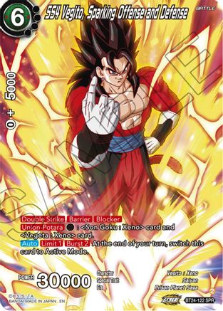SS4 Vegito, Sparking Offense and Defense (SPR) (BT24-122) - Beyond Generations Foil