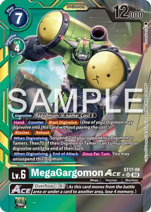 MegaGargomon ACE (Advanced Deck Set Double Typhoon Secret Pack) (ST17-08) - Starter Deck 17: Double Typhoon Advanced Deck Set Foil