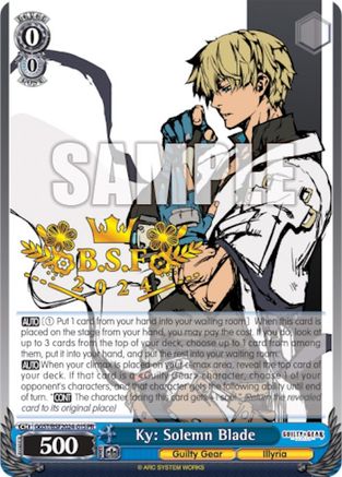 Ky: Solemn Blade (Spring Fest 2024) (Hot Stamped) (GGST/BSF2024 015PR) - Bushiroad Event Cards