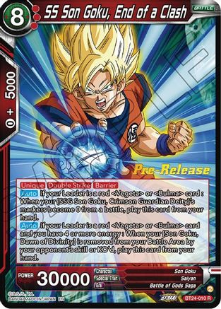 SS Son Goku, End of a Clash (BT24-010) - Beyond Generations PreRelease Cards Foil