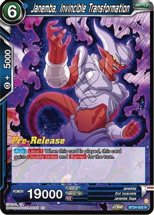 Janemba, Invincible Transformation (BT24-032) - Beyond Generations PreRelease Cards Foil