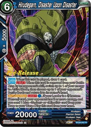 Hirudegarn, Disaster Upon Disaster (BT24-047) - Beyond Generations PreRelease Cards Foil