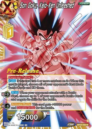 Son Goku, Kaio-Ken Unleashed (BT24-082) - Beyond Generations PreRelease Cards Foil