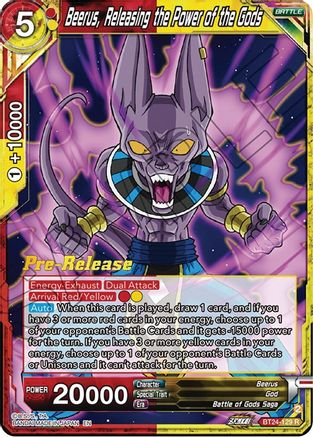 Beerus, Releasing the Power of the Gods (BT24-129) - Beyond Generations PreRelease Cards Foil