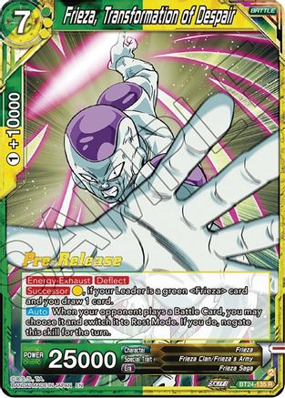 Frieza, Transformation of Despair (BT24-135) - Beyond Generations PreRelease Cards Foil