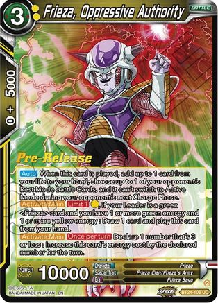 Frieza, Oppressive Authority (BT24-106) - Beyond Generations PreRelease Cards Foil