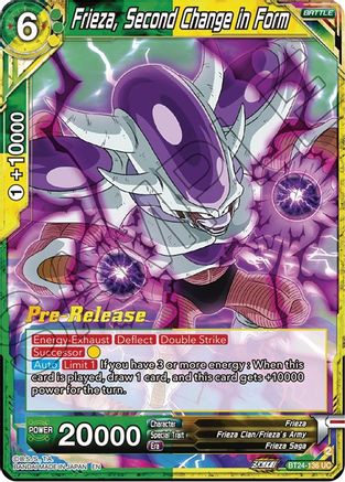 Frieza, Second Change in Form (BT24-136) - Beyond Generations PreRelease Cards Foil