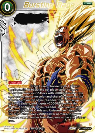 Bursting Rage (Serial Numbered) (BT22-138) - Tournament Promotion Cards Foil