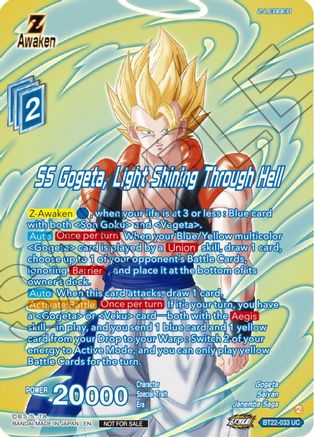 SS Gogeta, Light Shining Through Hell (Premium Alt-Art Card Set 2024 Vol.1) (BT22-033) - Promotion Cards Foil
