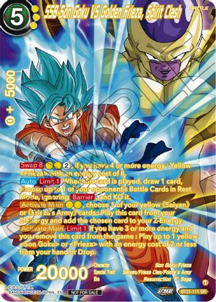 SSB Son Goku VS Golden Frieza, Spirit Clash (Premium Alt-Art Card Set 2024 Vol.1) (BT21-111) - Promotion Cards Foil