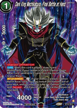Dark King Mechikabura, Final Battle at Hand (Premium Alt-Art Card Set 2024 Vol.1) (BT18-130) - Promotion Cards Foil