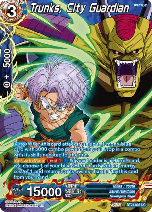 Trunks, City Guardian (Collector Booster Silver) (BT24-036) - Beyond Generations Foil