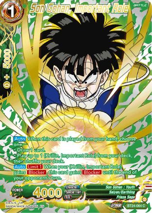 Son Gohan, Important Role (Collector Booster Gold) (BT24-064) - Beyond Generations Foil