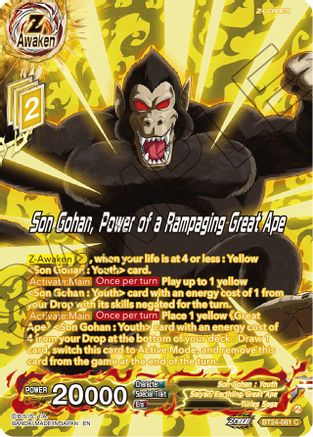 Son Gohan, Power of a Rampaging Great Ape (Collector Booster Silver) (BT24-081) - Beyond Generations Foil