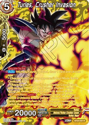 Turles, Crusher Invasion (Collector Booster Silver) (BT24-097) - Beyond Generations Foil
