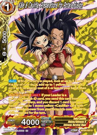 Kale & Caulifla, Preparations for Potara-Fusion (Collector Booster Silver) (BT24-107) - Beyond Generations Foil