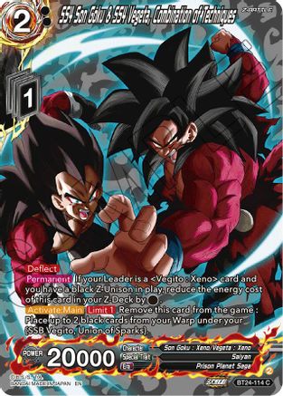 SS4 Son Goku & SS4 Vegeta, Combination of Techniques (Collector Booster Silver) (BT24-114) - Beyond Generations Foil