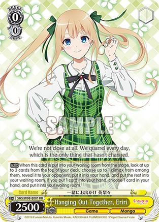 Hanging Out Together, Eriri (SHS/W98-E001 RR) - Saekano the Movie: Finale