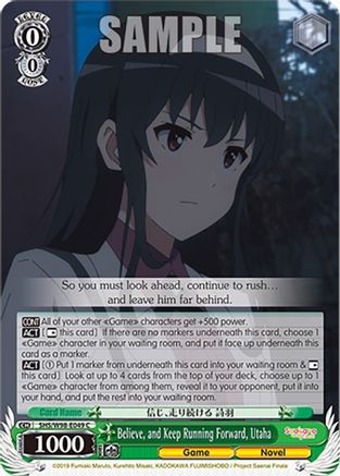 Believe, and Keep Running Forward, Utaha (SHS/W98-E049 C) - Saekano the Movie: Finale