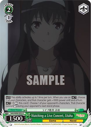 Watching a Live Concert, Utaha (SHS/W98-E053 C) - Saekano the Movie: Finale