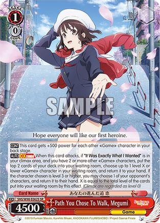 Path You Chose To Walk, Megumi (SR) (SHS/W98-E062S SR) - Saekano the Movie: Finale