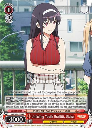 Unfading Youth Graffiti, Utaha (SHS/W98-E065 R) - Saekano the Movie: Finale