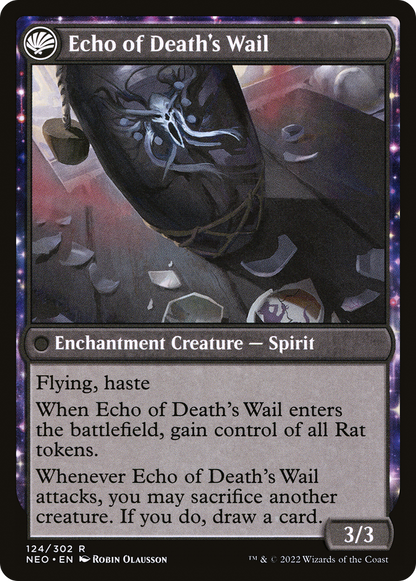 Tribute to Horobi (NEO-124) - Kamigawa: Neon Dynasty: (fandfc, enchantment) Foil