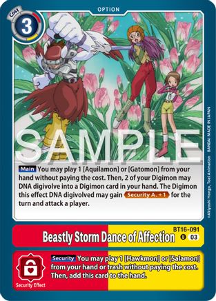 Beastly Storm Dance of Affection (BT16-091) - Beginning Observer