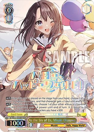 As the Six of Us, Misaki Okusawa (BDR) (BD/WE42-E004BDR BDR) - BanG Dream! Girls Band Party! Countdown Collection Premium Booster